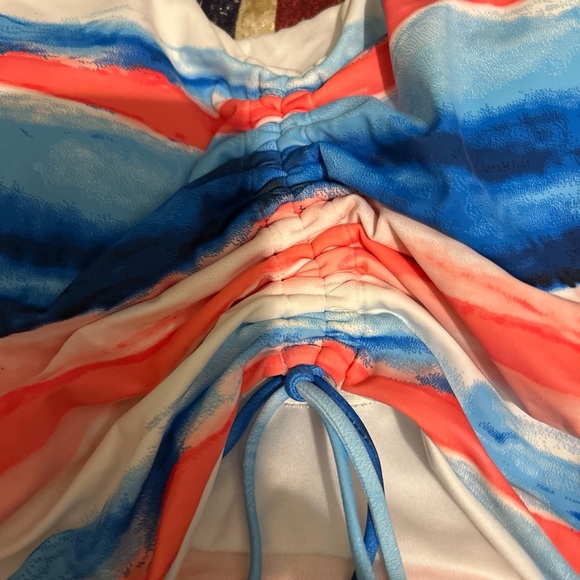 NWT Peyton & Parker women’s SWIM TOP, colorful halter top SIZE LARGE - Picture 2 of 7